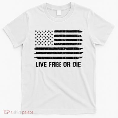 Live Free Or Die 2nd Amendment American Flag T-Shirt