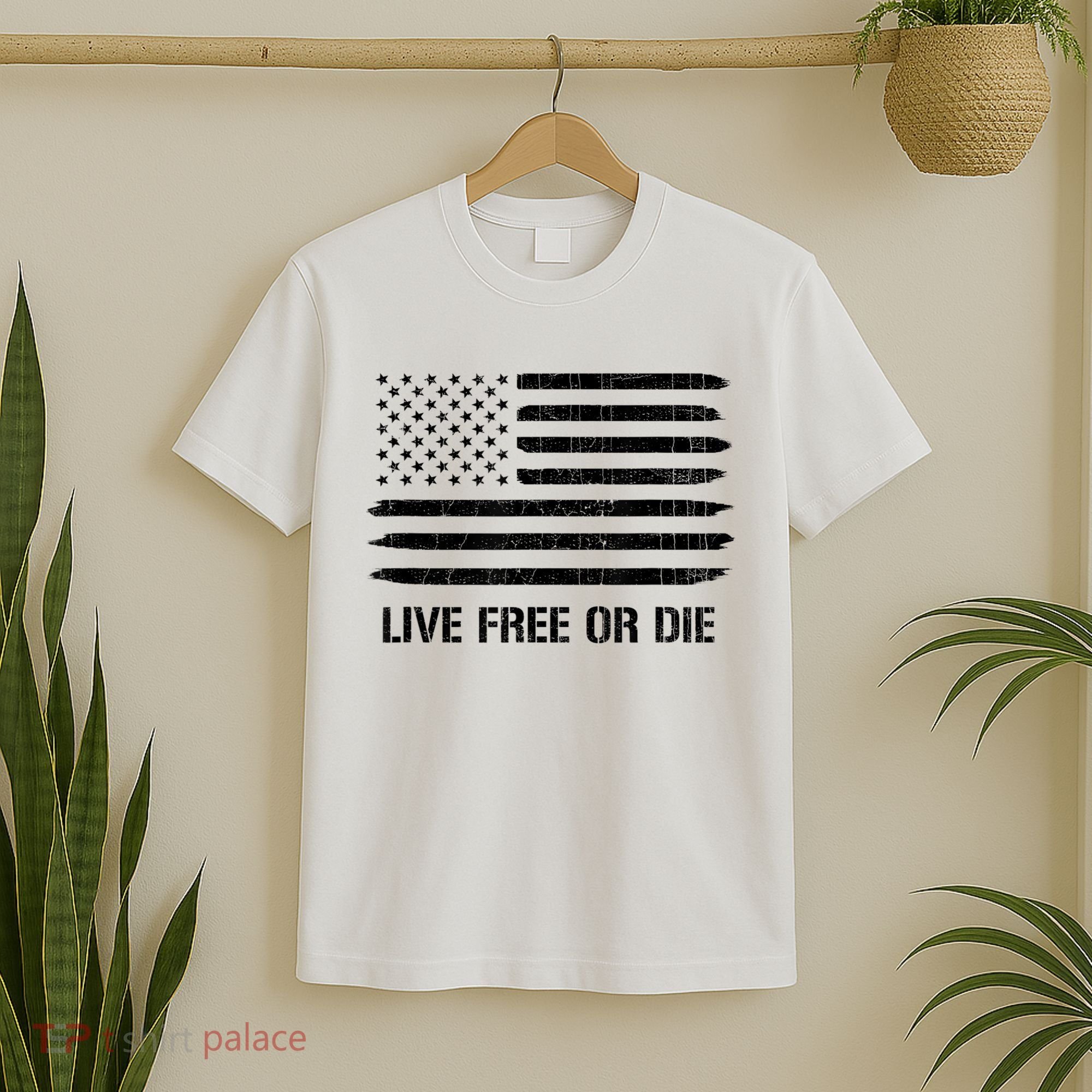 Live Free Or Die 2nd Amendment American Flag T-Shirt