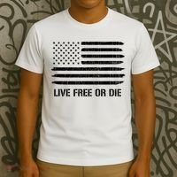 Live Free Or Die 2nd Amendment American Flag T-Shirt thumb 3