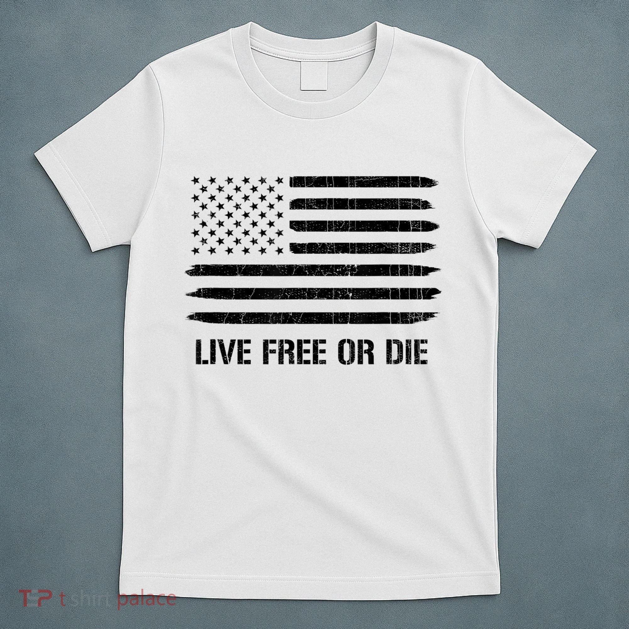 Live Free Or Die 2nd Amendment American Flag T-Shirt