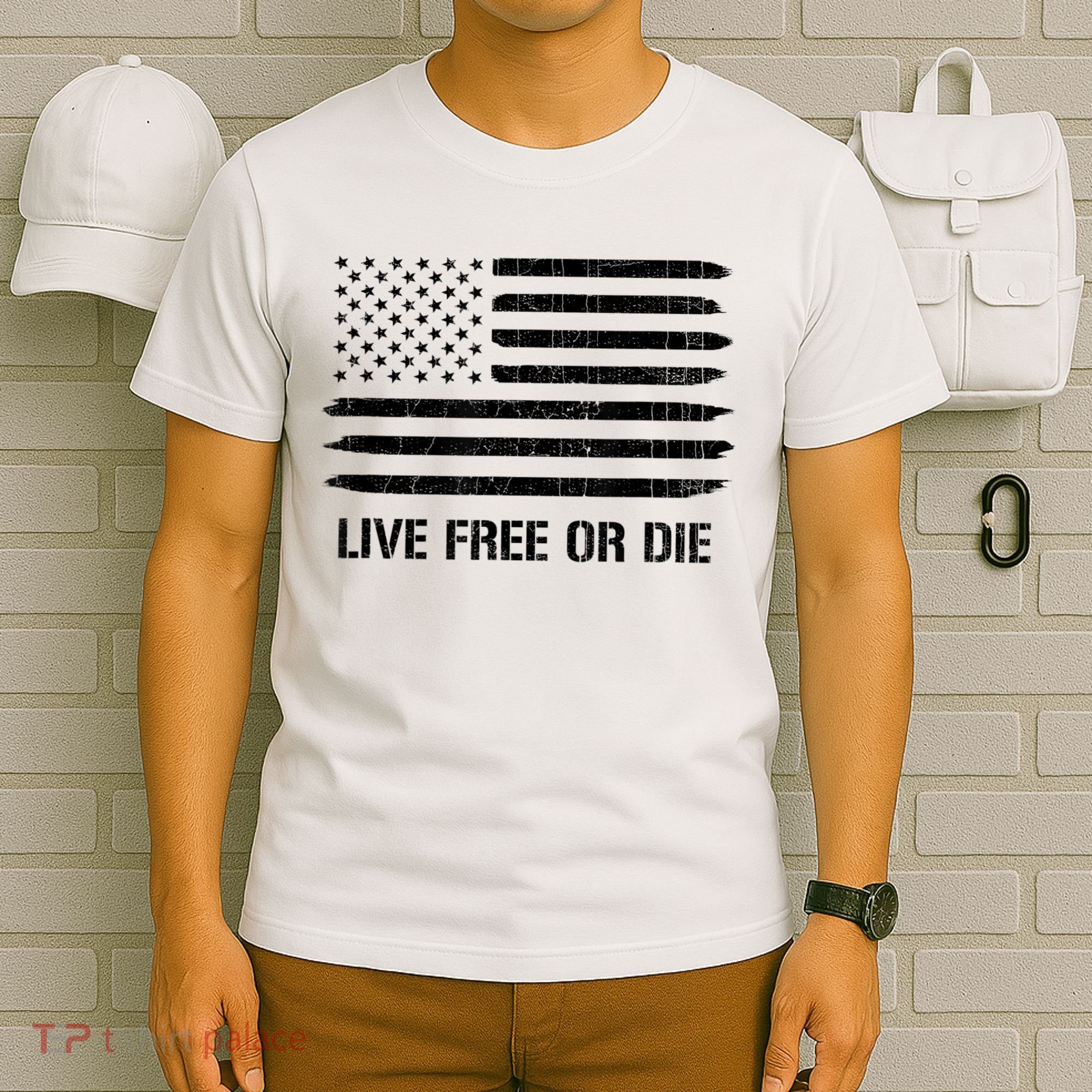 Live Free Or Die 2nd Amendment American Flag T-Shirt