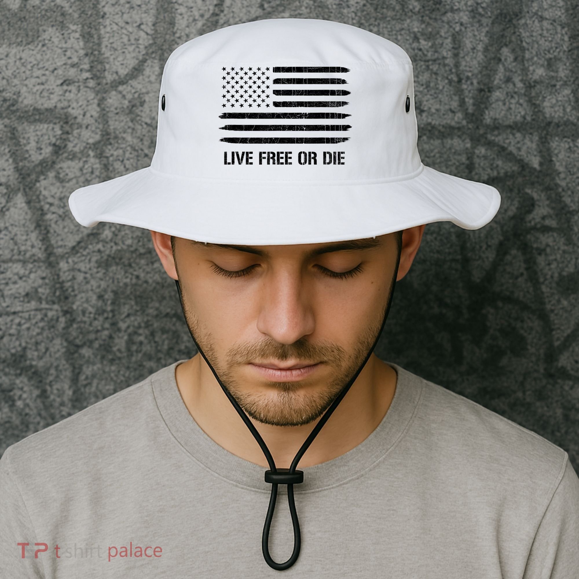 Live Free Or Die 2nd Amendment American Flag Bucket Hat