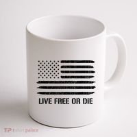 Live Free Or Die 2nd Amendment American Flag Coffee Mug thumb 1