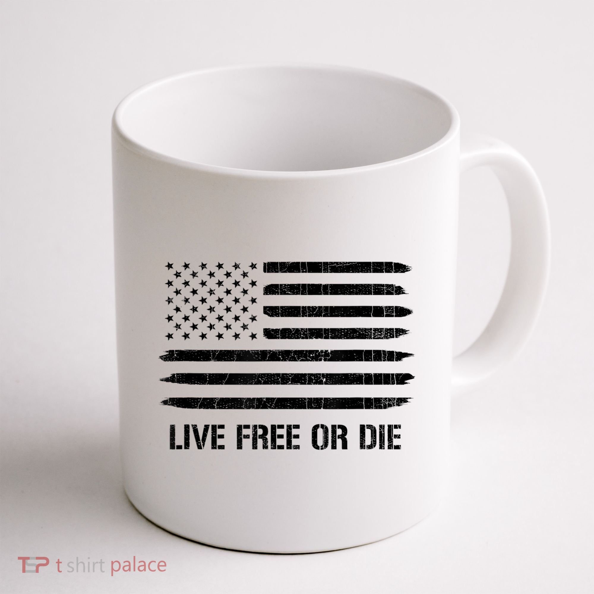 Live Free Or Die 2nd Amendment American Flag Coffee Mug