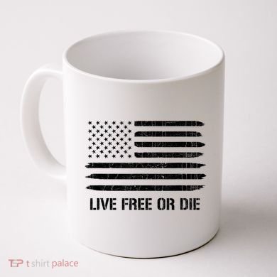 Live Free Or Die 2nd Amendment American Flag Coffee Mug
