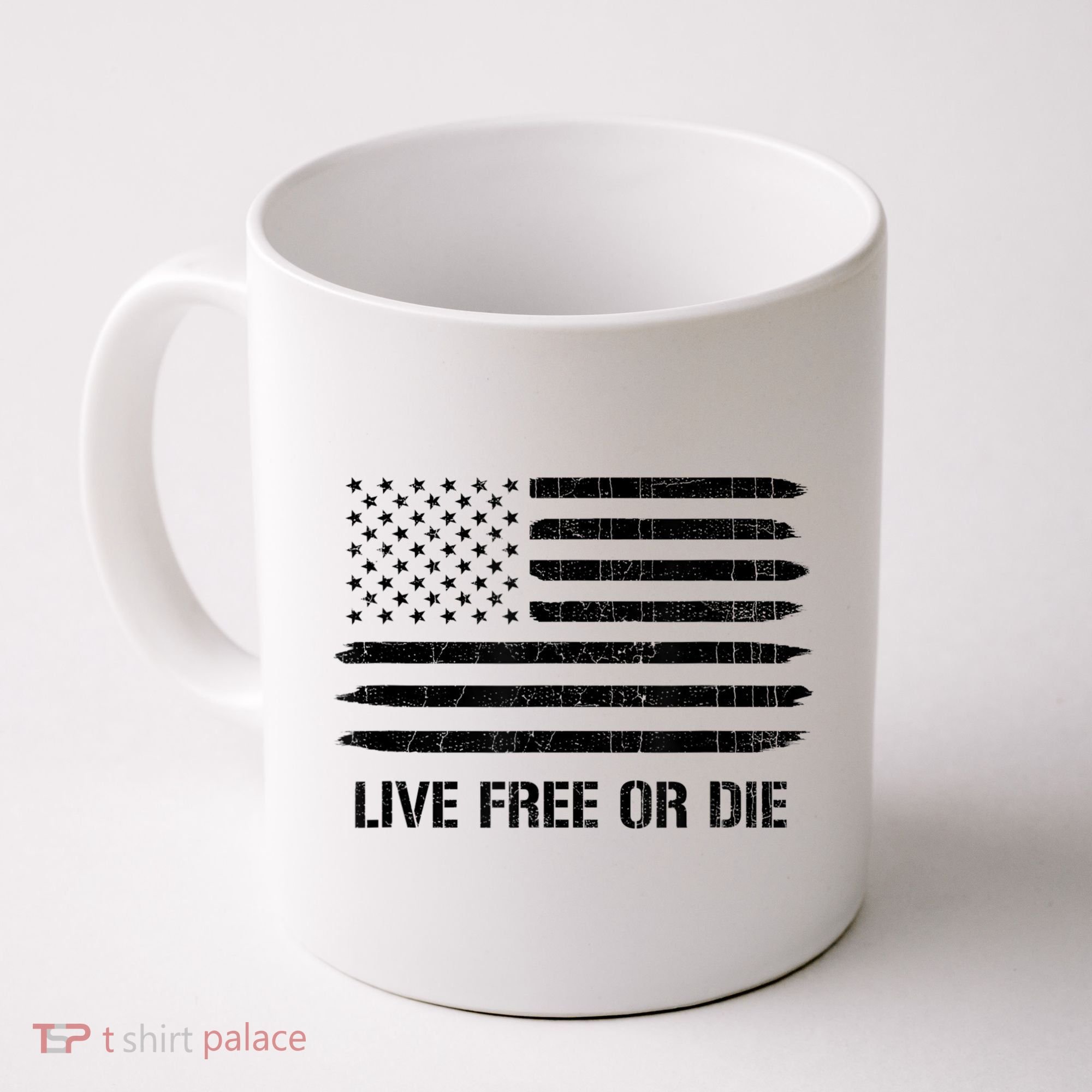 Live Free Or Die 2nd Amendment American Flag Coffee Mug