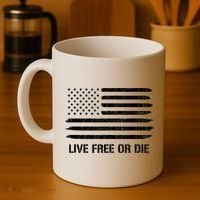 Live Free Or Die 2nd Amendment American Flag Coffee Mug thumb 4