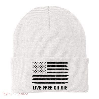 Live Free Or Die 2nd Amendment American Flag Beanie