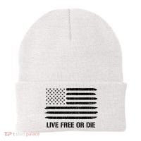 Live Free Or Die 2nd Amendment American Flag Beanie thumb 0