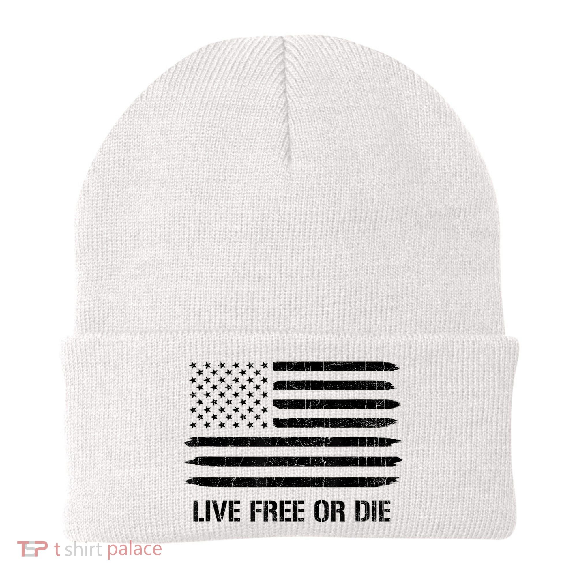 Live Free Or Die 2nd Amendment American Flag Beanie