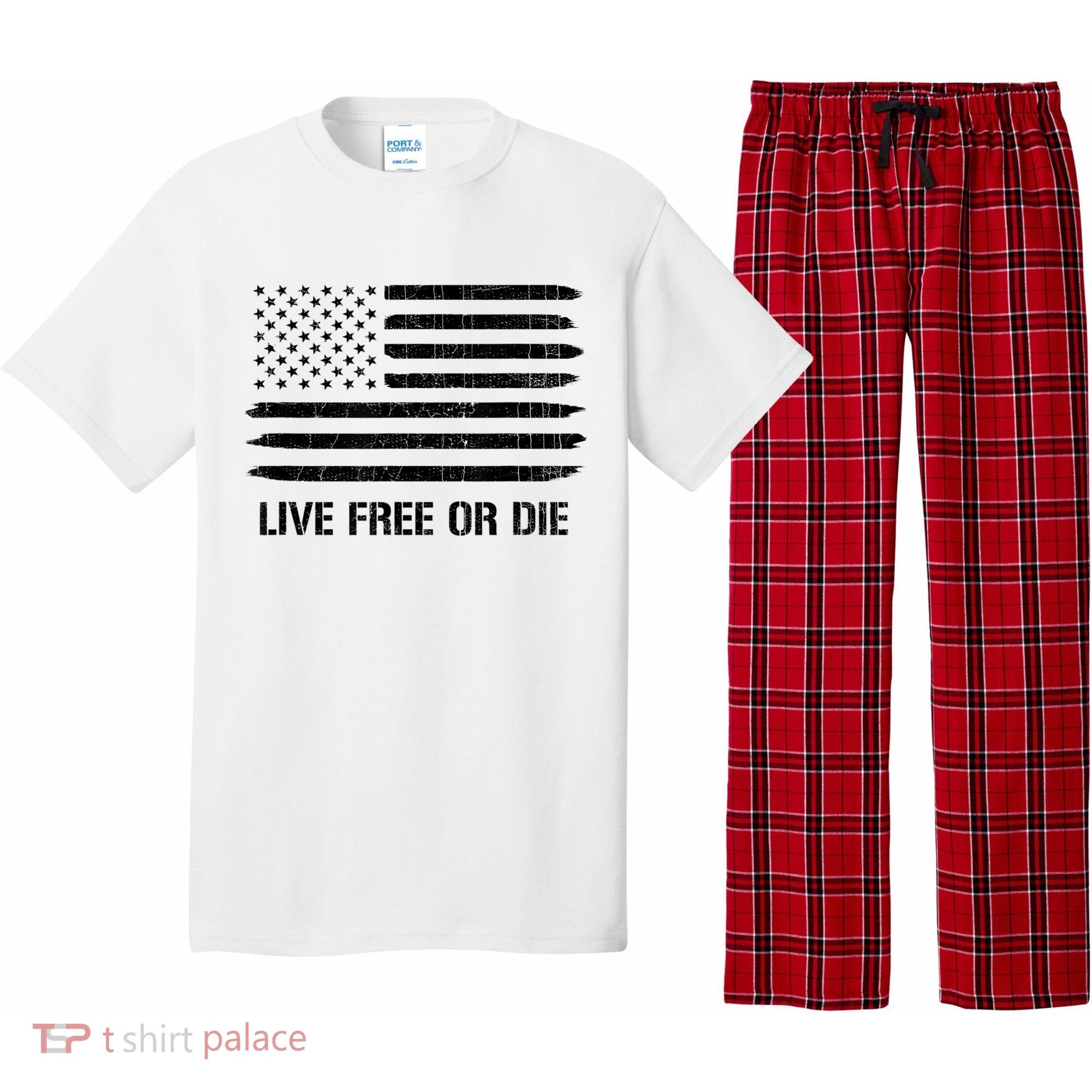 Live Free Or Die 2nd Amendment American Flag Pajama Set