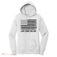 Live Free Or Die 2nd Amendment American Flag Women's Hoodie thumb 0
