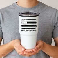 Live Free Or Die 2nd Amendment American Flag Tumbler thumb 2