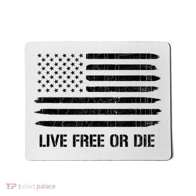 Live Free Or Die 2nd Amendment American Flag Mousepad