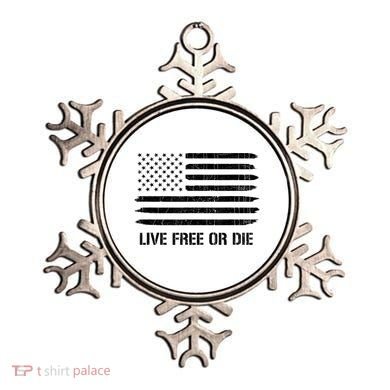 Live Free Or Die 2nd Amendment American Flag Ornament