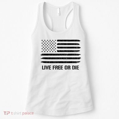 Live Free Or Die 2nd Amendment American Flag Women's Tank Top