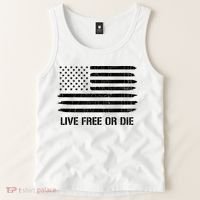 Live Free Or Die 2nd Amendment American Flag Tank Top thumb 2