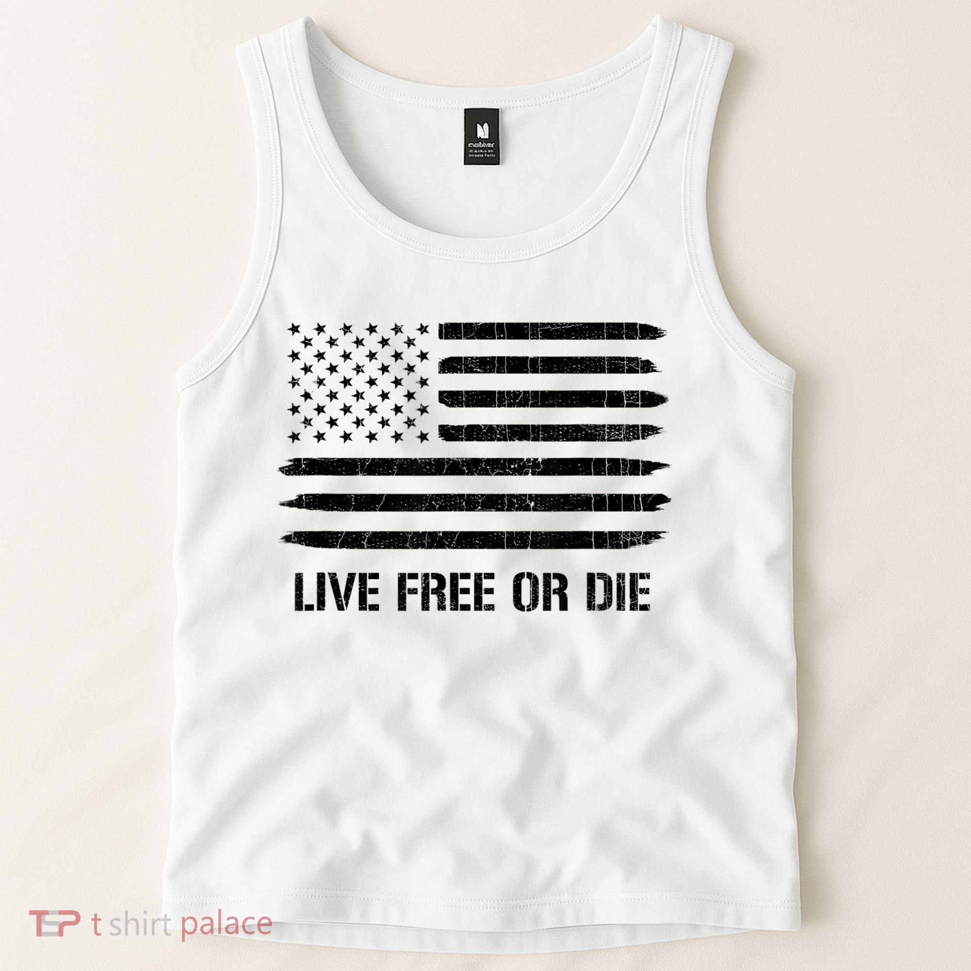 Live Free Or Die 2nd Amendment American Flag Tank Top