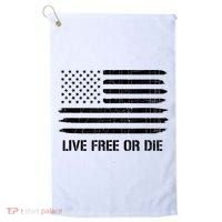 Live Free Or Die 2nd Amendment American Flag Golf Towel thumb 0