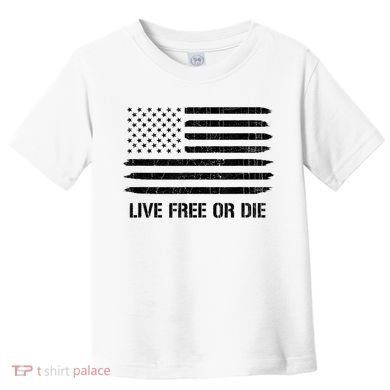 Live Free Or Die 2nd Amendment American Flag Toddler T-Shirt