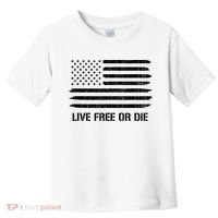 Live Free Or Die 2nd Amendment American Flag Toddler T-Shirt thumb 0