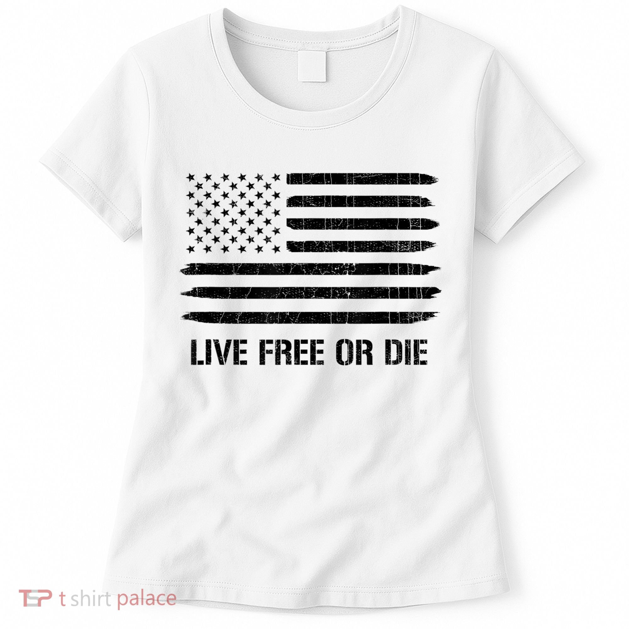 Live Free Or Die 2nd Amendment American Flag Women's T-Shirt