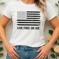 Live Free Or Die 2nd Amendment American Flag Women's T-Shirt thumb 2