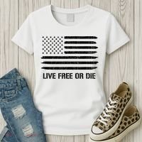 Live Free Or Die 2nd Amendment American Flag Women's T-Shirt thumb 3