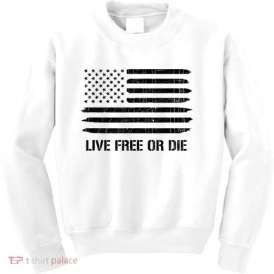 Live Free Or Die 2nd Amendment American Flag Kids Sweatshirt