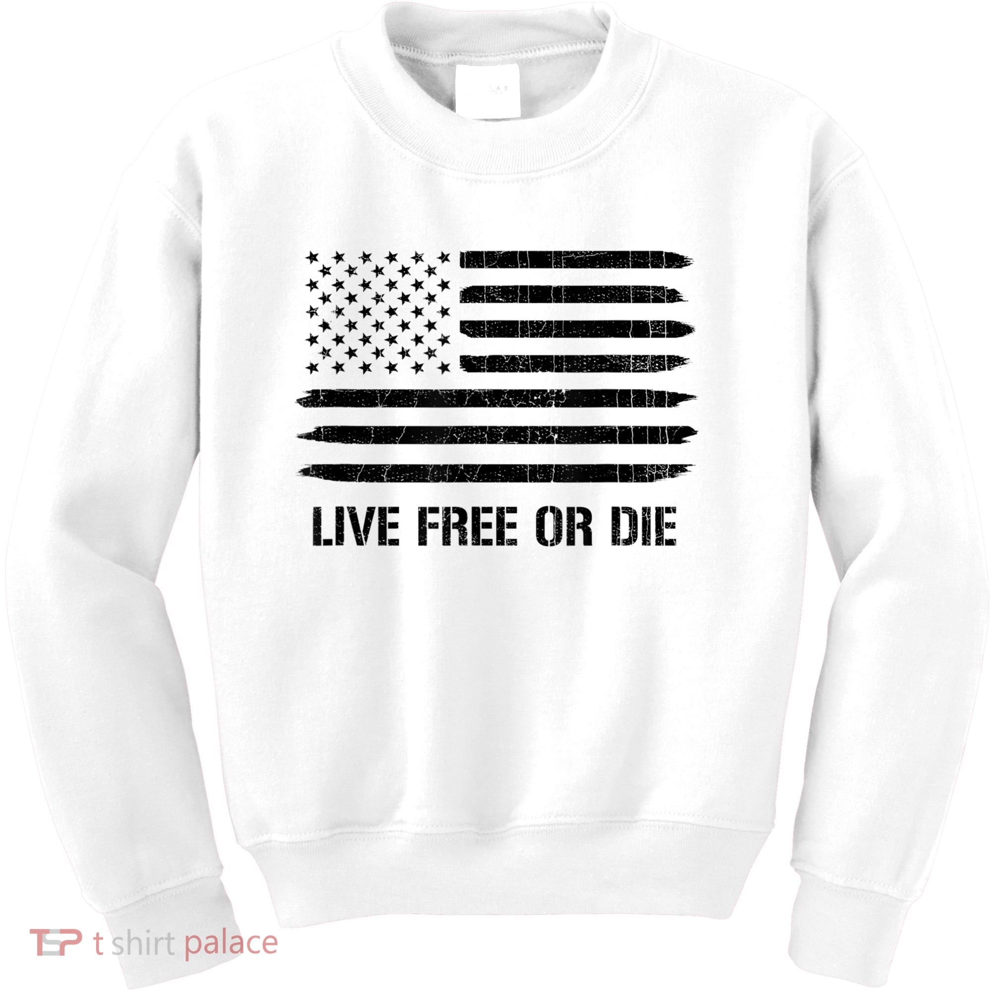 Live Free Or Die 2nd Amendment American Flag Kids Sweatshirt
