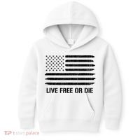 Live Free Or Die 2nd Amendment American Flag Kids Hoodie thumb 0