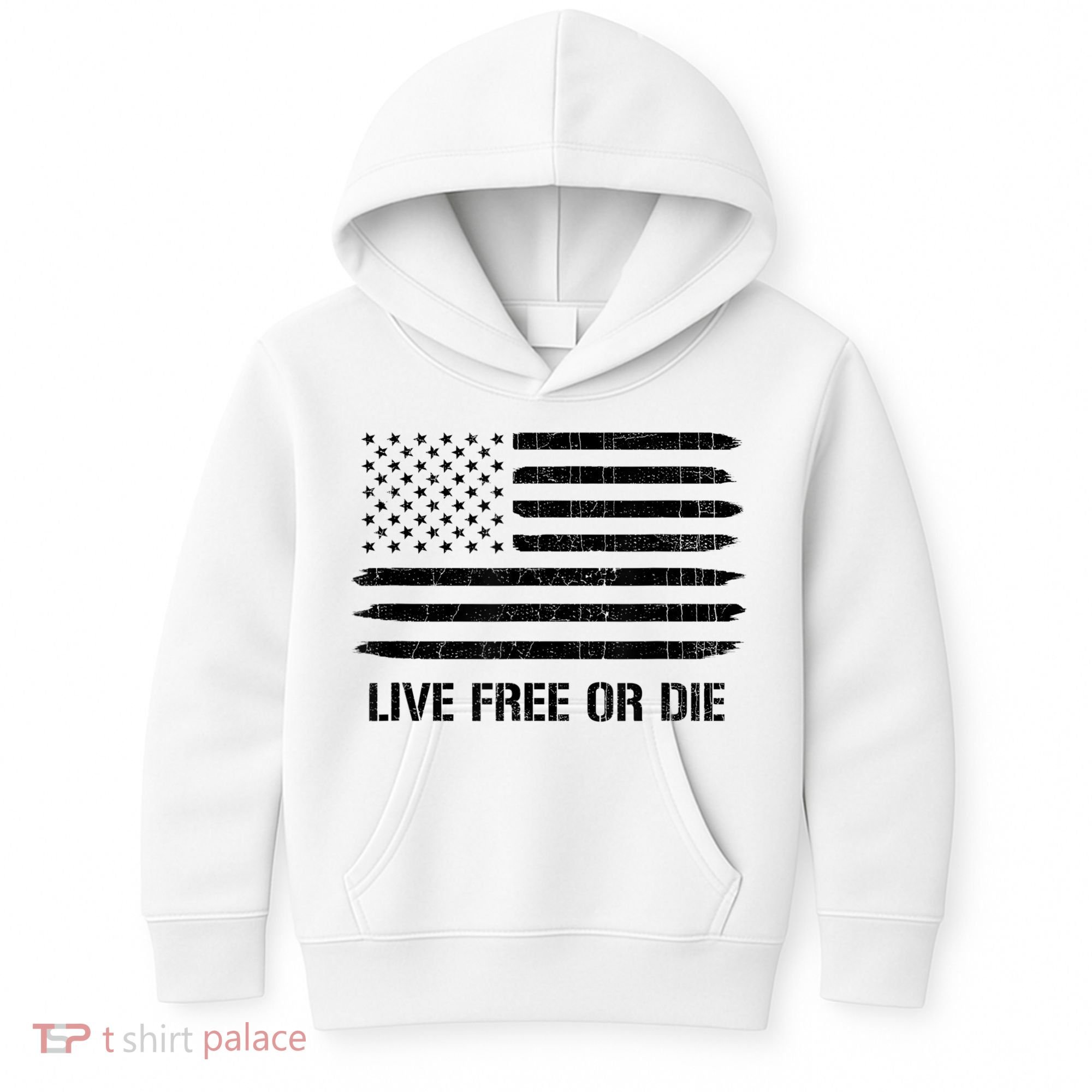 Live Free Or Die 2nd Amendment American Flag Kids Hoodie