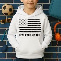 Live Free Or Die 2nd Amendment American Flag Kids Hoodie thumb 2