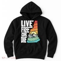 Live Free Or Die Retro New Hampshire Nature Graphic Hoodie thumb 0