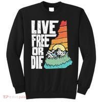 Live Free Or Die Retro New Hampshire Nature Graphic Sweatshirt thumb 0