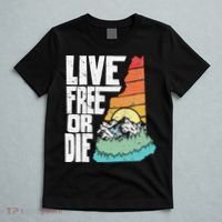 Live Free Or Die Retro New Hampshire Nature Graphic T-Shirt thumb 5