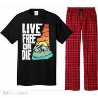 Live Free Or Die Retro New Hampshire Nature Graphic Pajama Set thumb 0