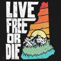 Live Free Or Die Retro New Hampshire Nature Graphic Women's Hoodie thumb 2