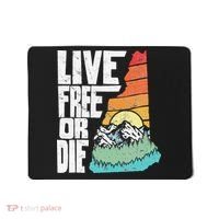 Live Free Or Die Retro New Hampshire Nature Graphic Mousepad thumb 0
