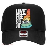 Live Free Or Die Retro New Hampshire Nature Graphic Hat thumb 0