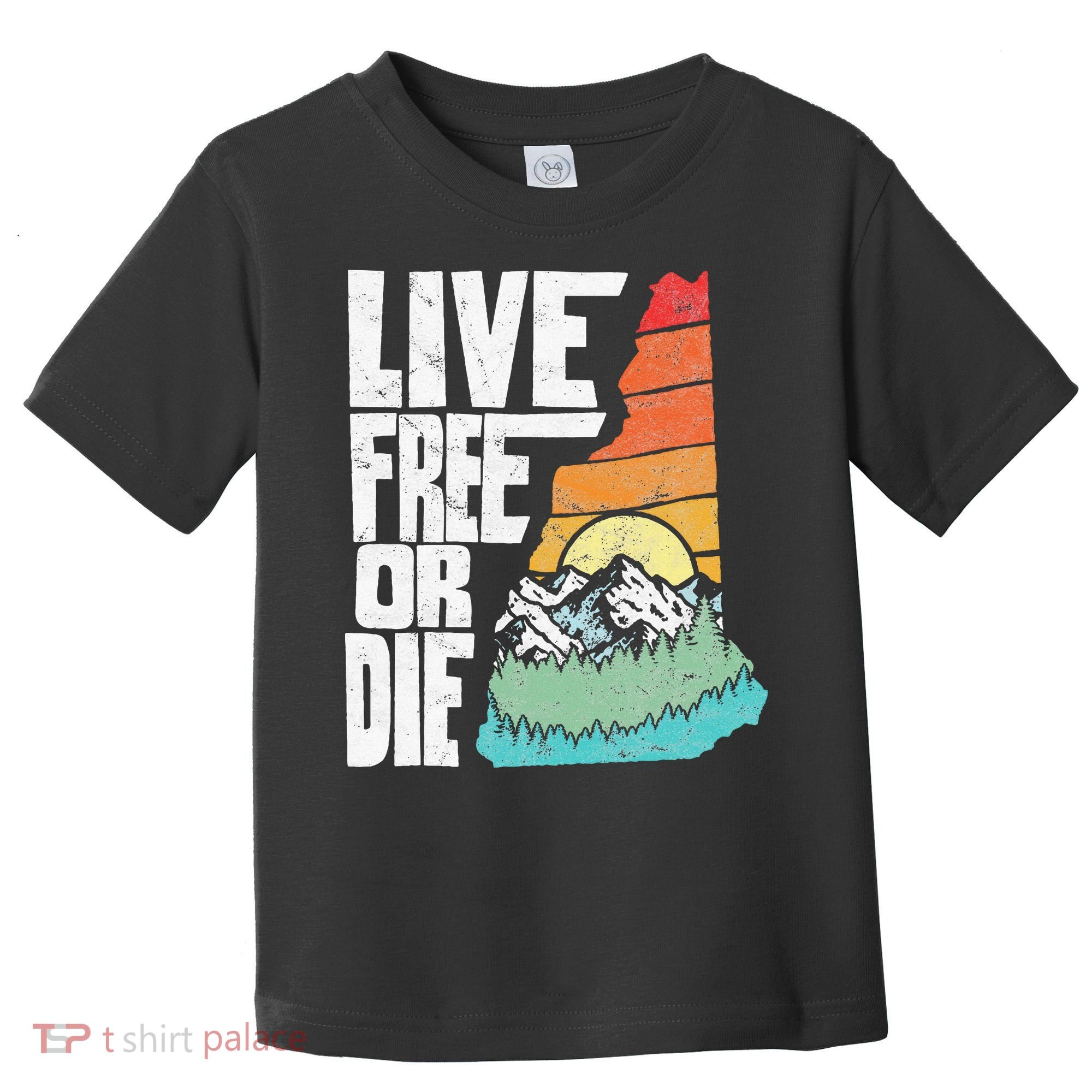 Live Free Or Die Retro New Hampshire Nature Graphic Toddler T-Shirt