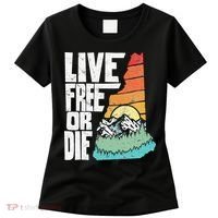 Live Free Or Die Retro New Hampshire Nature Graphic Women's T-Shirt thumb 0