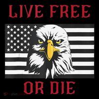 Live Free Or Die Bald Eagle American Flag Coffee Mug thumb 5