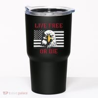 Live Free Or Die Bald Eagle American Flag Tumbler thumb 0