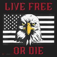 Live Free Or Die Bald Eagle American Flag Tumbler thumb 3
