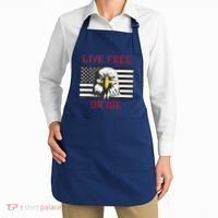 Live Free Or Die Bald Eagle American Flag Apron thumb 2