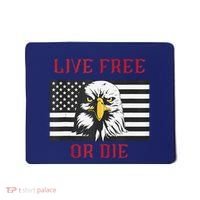Live Free Or Die Bald Eagle American Flag Mousepad thumb 0