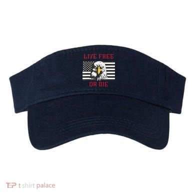Live Free Or Die Bald Eagle American Flag Visor