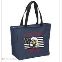 Live Free Or Die Bald Eagle American Flag Tote Bag thumb 2