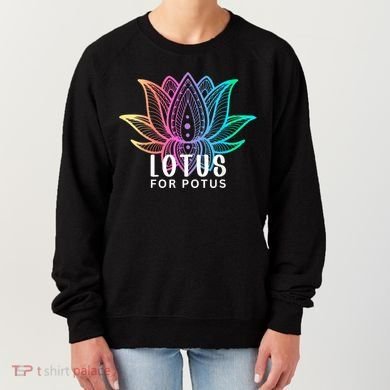 Lotus For Potus Kamala Harris Support Design Election 2024 Women's Sweatshirt
